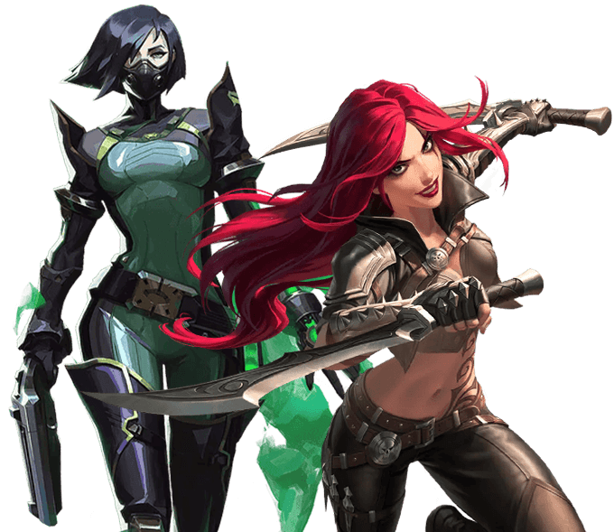 Katarina and Viper of Valorant and League of Legends in Pvp Games